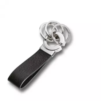 Brelok TROIKA KR8-02/LE Czarny Srebrny Skóra 31mm