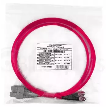 Kabel światłowodowy BlueOptics SFP3233FU0.5MK SC ST OM4 0,5 m magenta