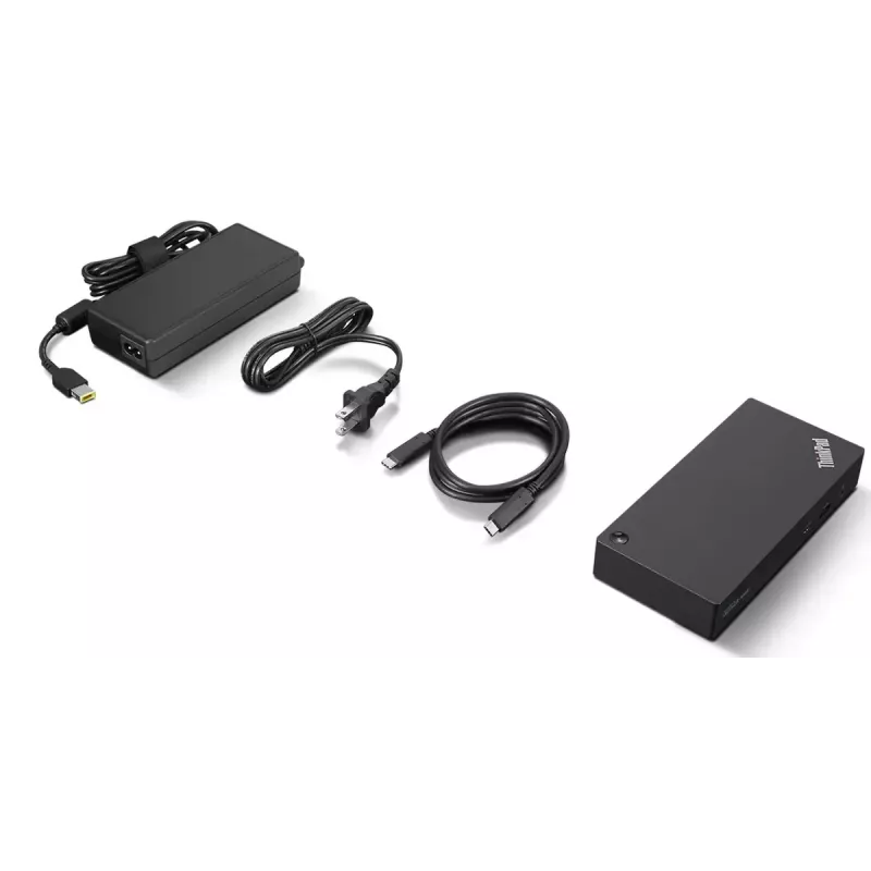 Lenovo 40B20135IT stacja dokująca/replikator portów do laptopa przewodowa USB 3.2 Gen 1 (3.1 Gen 1) Type-A + Type-C Czarna