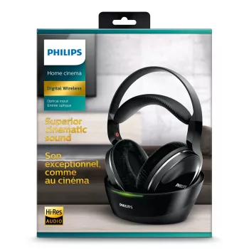 Philips SHD8850/12 słuchawki/zestaw słuchawkowy Bezprzewodowe Nagłowne Muzyka Czarny