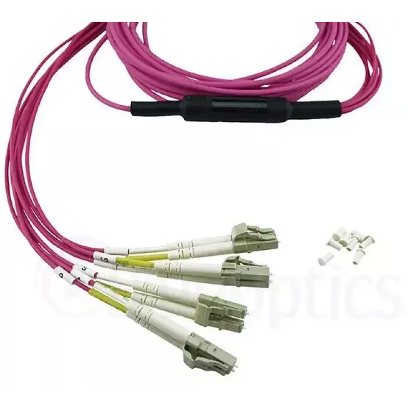 BlueOptics CBL-MPO12-4LC-OM4-15M-BO InfiniBand kabel światłowodowy MPO 4x LC 15m