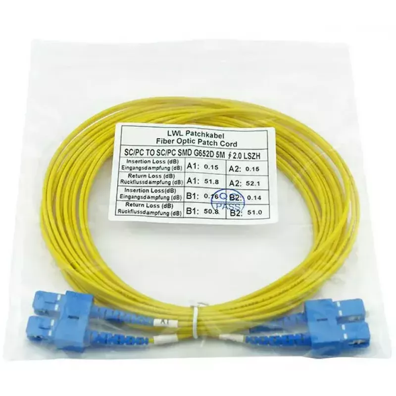 Światłowodowy kabel krosowy BlueOptics CAB-SMF-SC-SC-1 1 m SC SC G.657.A1