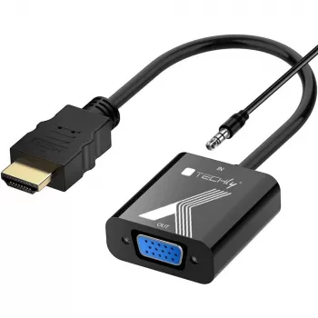 Przejściówka Techly HDMI na VGA z gniazdem audio