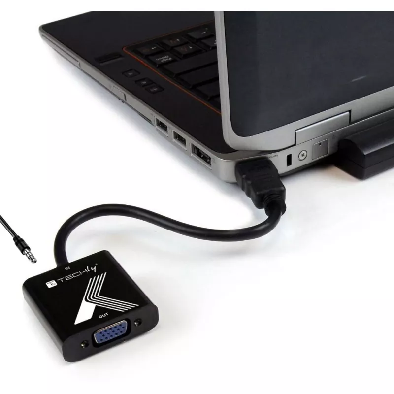 Przejściówka Techly HDMI na VGA z gniazdem audio