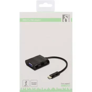 Adapter kabla wideo Deltaco USBC-VGA