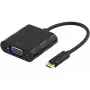 Adapter kabla wideo Deltaco USBC-VGA