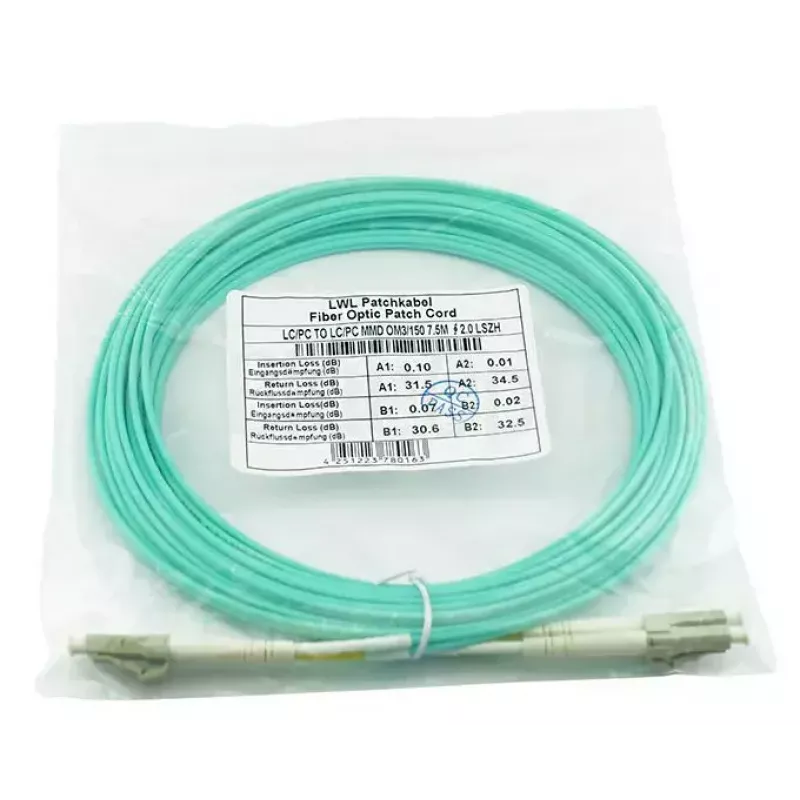Kabel światłowodowy BlueOptics AJ834A-BO 1m 2x LC OM3 Full duplex