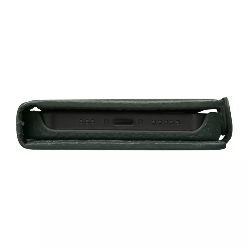 Etui Folio dbramante1928 New York dla iPhone 15 Pro, monochromatyczna zieleń, 3 kieszenie na karty