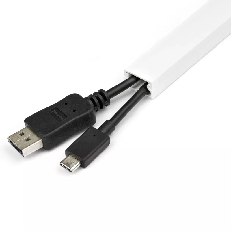 StarTech.com Solid kabel Management Raceway with Adhesive Tape & Cover, 3/4 inch(19mm)W x 3/8 inch(11mm)H - 3ft(1m) length, PVC sieciowy/Power Cord Hider/Wall Wire Duct, Max 6 Cables, UL Listed