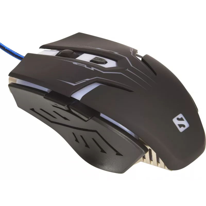 Sandberg Eliminator mysz, Praworęczna, USB Typu-A, 2400 DPI, Czarna