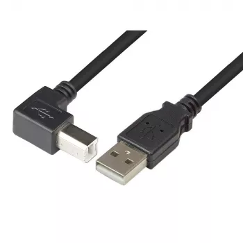 Techly USB 2.0 kabel A Male / B Male Angled 0.5m ICOC U-AB-005-ANG