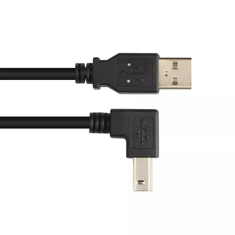 Techly USB 2.0 kabel A Male / B Male Angled 0.5m ICOC U-AB-005-ANG