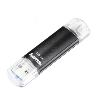 Pamięć USB Hama Laeta Twin 256 GB USB Type-A / Micro-USB 3.2 Gen 1 (3.1 Gen 1) Czarna