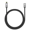 Kabel Techly USB 3.2 Gen 2 USB-C M/Ż 1m Czarny, 1 m, USB C, USB C, USB 3.2 Gen 2 (3.1 Gen 2), 10 Gbit/s, Czarny, Szary