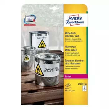Etykieta samoprzylepna Avery L4715-20 Zaokrąglony prostokąt