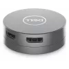 DELL 6-w-1 adapter wieloportowy USB-C - DA305, Przewodowa, USB 3.2 Gen 2 (3.1 Gen 2) Type-C, 10,100,1000 Mbit/s, Srebrny, 3840 x 2160 pikseli, Dell
