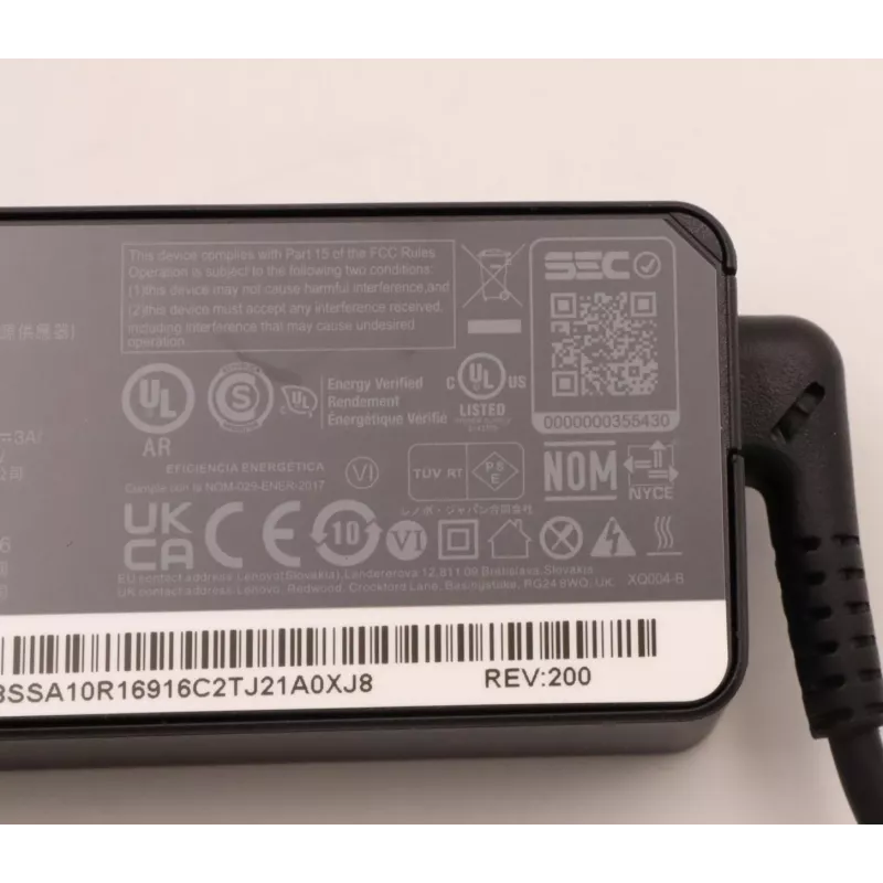 Zasilacz sieciowy Lenovo 45W USB-C 5A10W86249 — zasilacz USB-C 45 W do laptopów i urządzeń