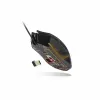 Lexip Ar18 – bezprzewodowa mysz gamingowa z ceramicznymi ślizgaczami, praworęczna, optyczna, RF Wireless + USB Typ-A, 4800 DPI, czarna