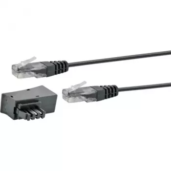 Kabel sieciowy Schwaiger TAL6731 533 RJ45 RJ45/TAE-F 3m Czarny
