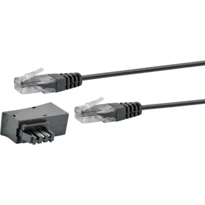 Kabel sieciowy Schwaiger TAL6731 533 RJ45 RJ45/TAE-F 3m Czarny