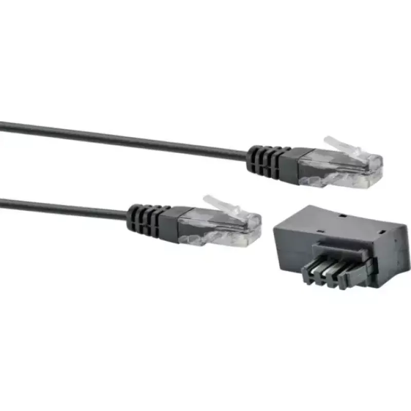 Kabel sieciowy Schwaiger TAL6731 533 RJ45 RJ45/TAE-F 3m Czarny