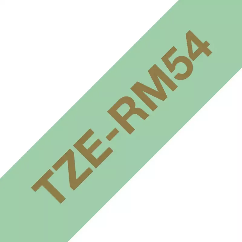 Taśma do drukarki etykiet Brother TZE-RM54 w kolorze złotym na miętowym