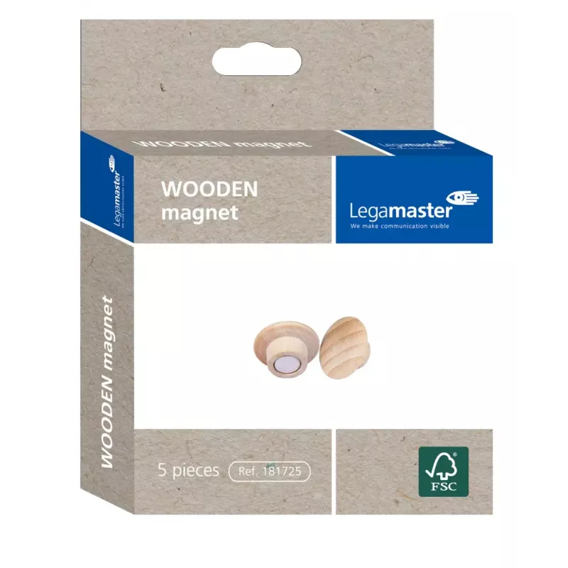 Drewniany magnes Legamaster 25 mm 5 szt.