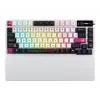Mechaniczna klawiatura gamingowa ASUS ROG Azoth X — układ 75%, USB + RF Wireless + Bluetooth, RGB, podpórka pod nadgarstki, czarno-biała
