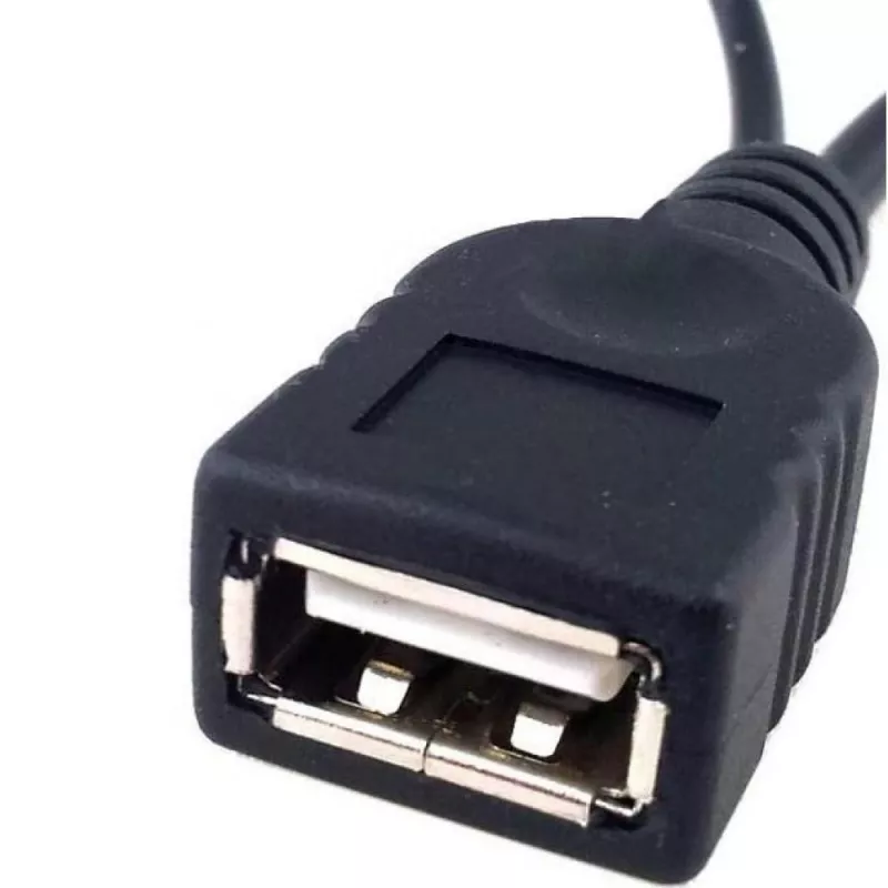Techly USB 2.0 kabel OTG A F Micro USB M with USB 30cm Czarny ICOC MUSB-MC2