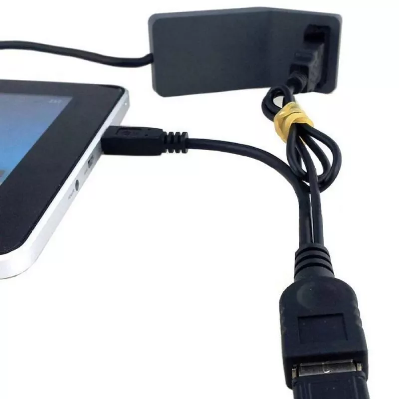 Techly USB 2.0 kabel OTG A F Micro USB M with USB 30cm Czarny ICOC MUSB-MC2