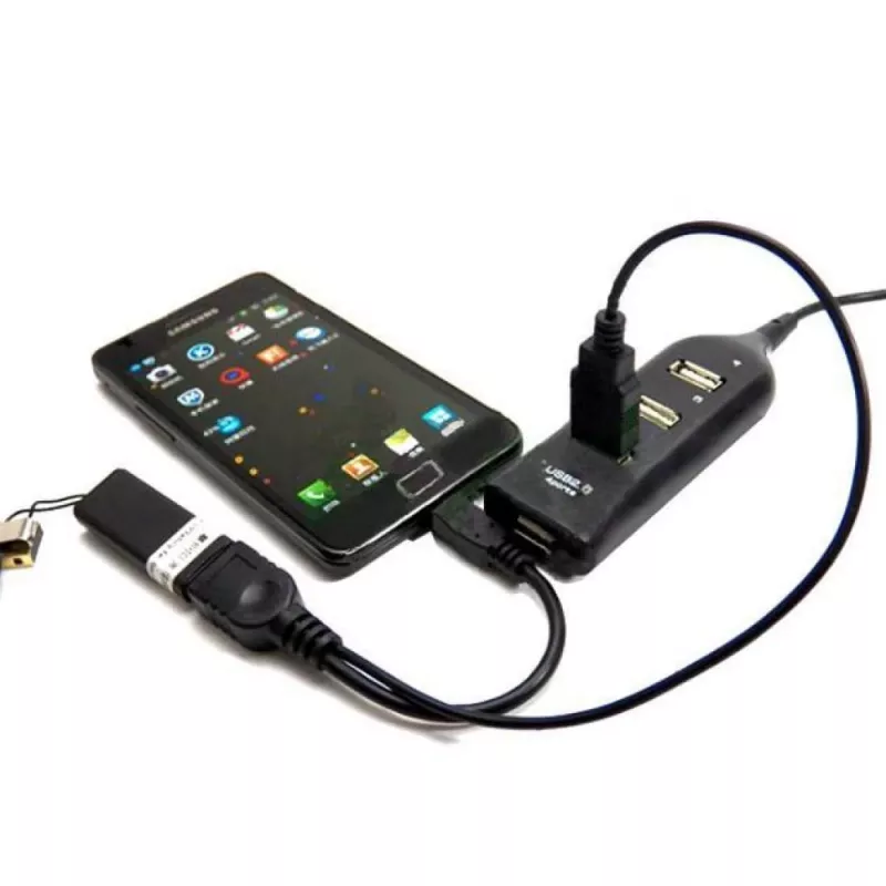 Techly USB 2.0 kabel OTG A F Micro USB M with USB 30cm Czarny ICOC MUSB-MC2