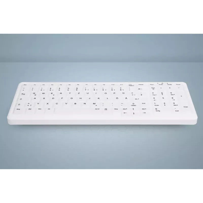 Klawiatura medyczna Active Key AK-C7000F-UVS-W/CH, USB, biała, pełnowymiarowa, przewodowa, membranowa, podświetlenie LED