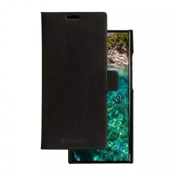 Etui folio dbramante1928 Lynge do Samsung Galaxy S23 Ultra — czarne, 3 kieszenie na karty, pasuje na 6,8 cala
