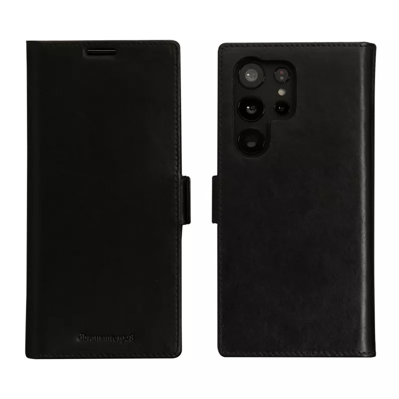 Etui folio dbramante1928 Lynge do Samsung Galaxy S23 Ultra — czarne, 3 kieszenie na karty, pasuje na 6,8 cala
