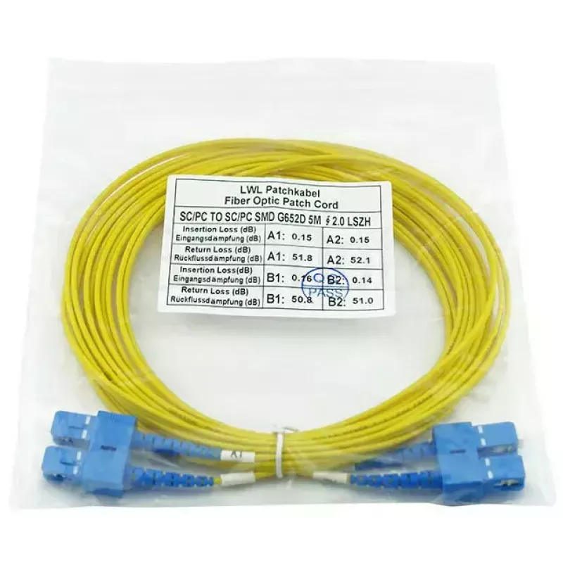 Kabel światłowodowy BlueOptics CAB-SMF-SC-SC-20 20 m G.657.A1 złącza SC