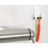 Uchwyt na maszynki do golenia Tesa Powerstrips Waterproof Wave, samoprzylepny uchwyt łazienkowy, wodoodporna konstrukcja, biały