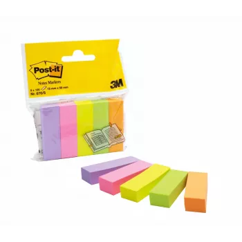 3M 670-5 papier samoprzylepny Notatnik Prostokąt Wielokolorowy 100 arkuszy Samoprzylepny