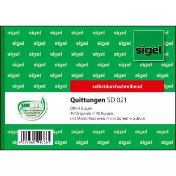 Formularz biznesowy Sigel SD021 zielony A6 Q