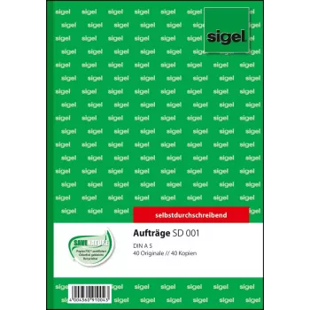 Formularz biznesowy Sigel SD001 zielony A5 80 arkuszy