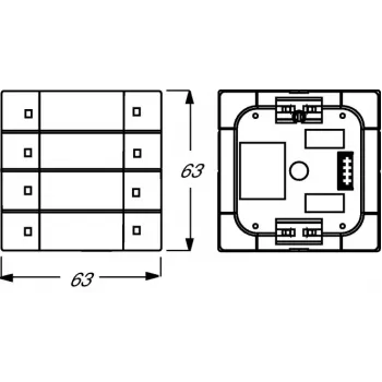 Płytka maskująca do włącznika ściennego Busch-Jaeger 6127/01-84 Biała konstrukcja bezśrubowa 63×63 mm