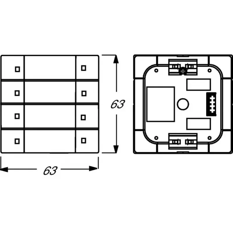 Płytka maskująca do włącznika ściennego Busch-Jaeger 6127/01-84 Biała konstrukcja bezśrubowa 63×63 mm