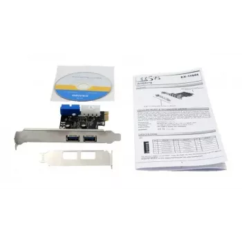 EXSYS EX-11049 Wewnętrzny adapter USB 3.2 Gen 1 PCIe Czarny Srebrny