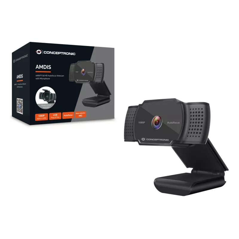 Kamera internetowa Conceptronic AMDIS06B 1920 x 1080 pikseli USB 2.0 Czarna