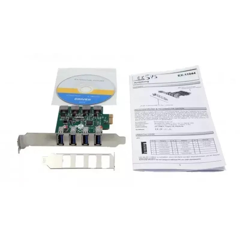 Wewnętrzny adapter USB 3.2 Gen 1 EXSYS EX-11044 PCIe VIA VL805