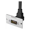 Gniazdo HDMI Kindermann 90° szaro-czarne