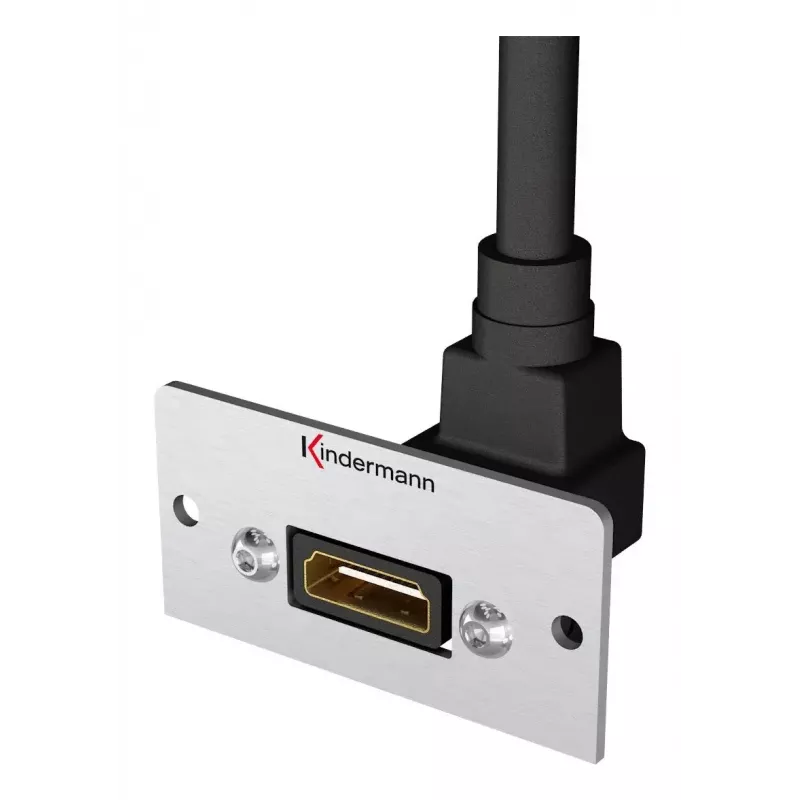 Gniazdo HDMI Kindermann 90° szaro-czarne