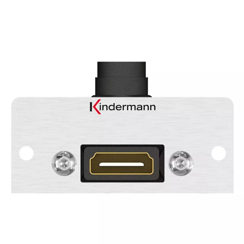 Gniazdo HDMI Kindermann 90° szaro-czarne