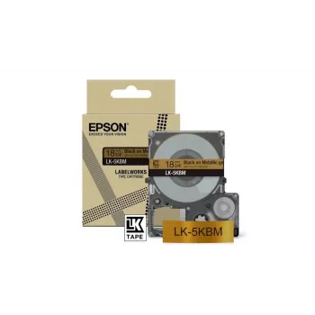 Taśma etykietowa Epson LK-5SBM czarno-srebrna termotransferowa 1,8 cm