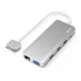 Hama 00200133 stacja dokująca/replikator portów do laptopa USB 3.2 Gen 1 (3.1 Gen 1) Type-C Srebrny, Biały