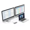 Hama 00200133 stacja dokująca/replikator portów do laptopa USB 3.2 Gen 1 (3.1 Gen 1) Type-C Srebrny, Biały
